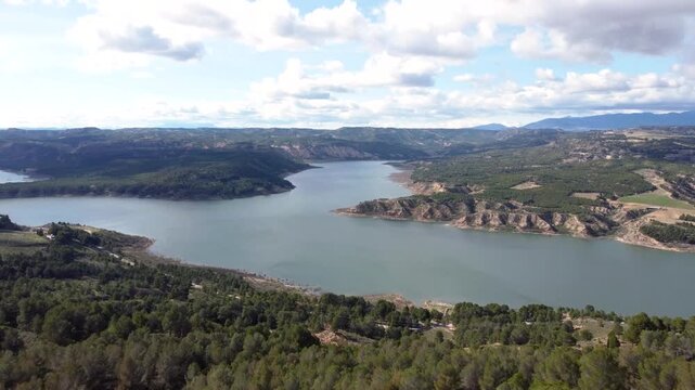 Embalse del Negratin 4K. Geopark. Reservoir. Natural Hot Springs. Granada. Spain