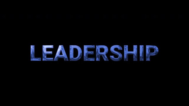 text animation Leadership Blue effect
