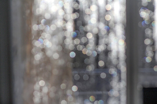 Blurred lights creating a soft and dreamy visual effect