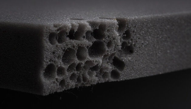 macro close-up of protective packaging foam with dense microcell structure, EVA foam