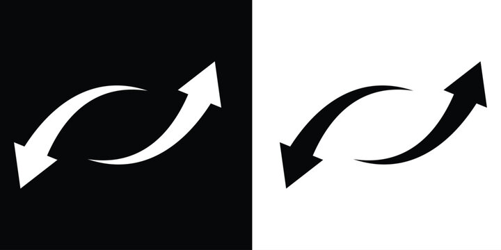 arrows data transfer icon, exchange arrow icons - Swap icon with two arrows eps 10