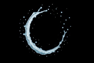 Dynamic water splash crescent shape