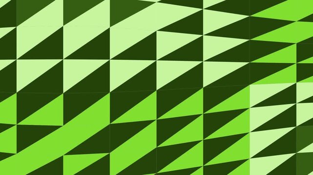 Geometric Pattern With Shades of Green In A Diagonal Layout