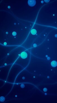 Silent Photon Tide Series - Abstract Blue Particles and Glowing Waves Motion Graphics