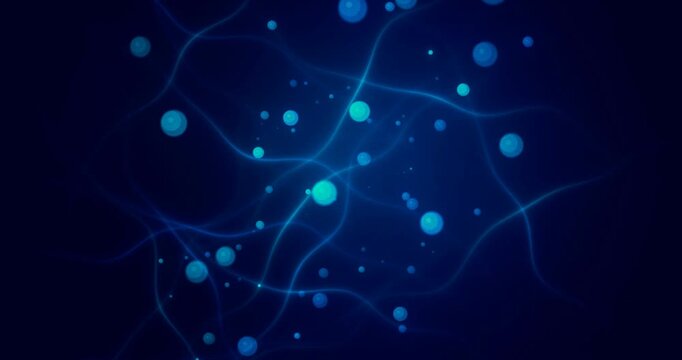 Silent Photon Tide Series - Abstract Blue Particles and Glowing Waves Motion Graphics