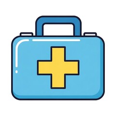 Obraz premium First aid kit illustration for medical emergencies and healthcare.