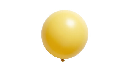 Bright yellow balloon PNG isolated on transparent background, festive party decoration for birthday...