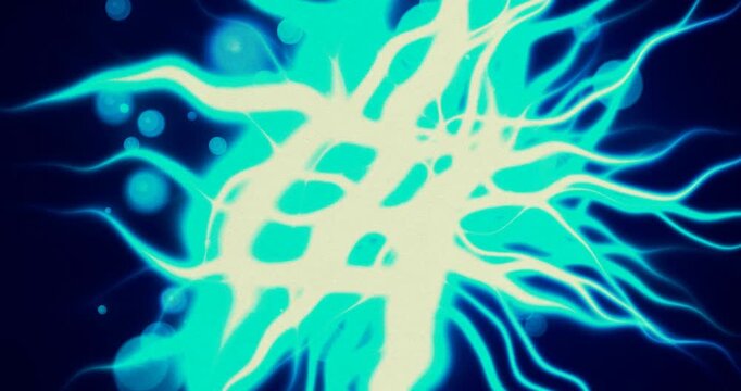 Silent Photon Tide Series - Futuristic Neural Network Blue Bokeh Background 4K