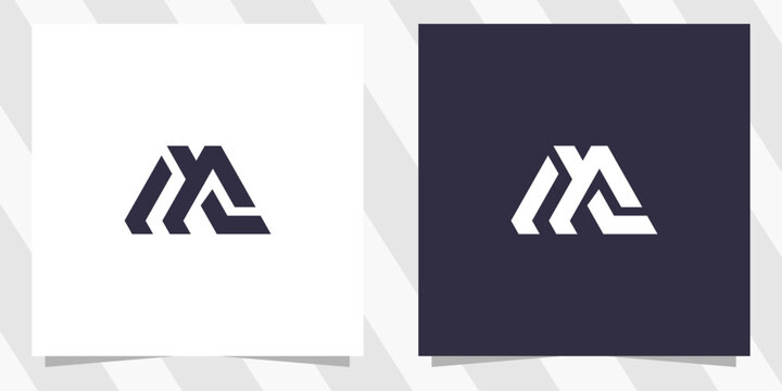 letter ml lm logo design vector