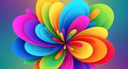 Obraz premium Vibrant abstract flower composition in bold hues