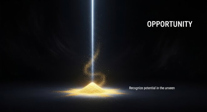 Golden Dust Illuminating in Focused Light Beam