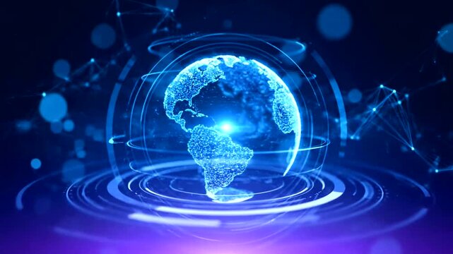 Global Network Connection Technology Earth.