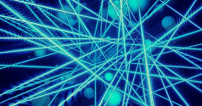 Silent Photon Tide Series - Futuristic Neural Network Blue Bokeh Background 4K