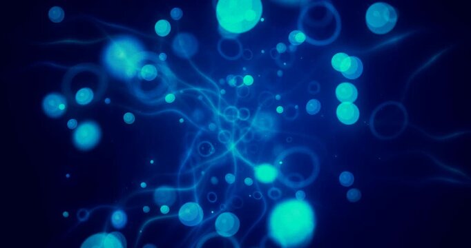 Silent Photon Tide Series - Deep Sea Bioluminescence Abstract Particle Animation