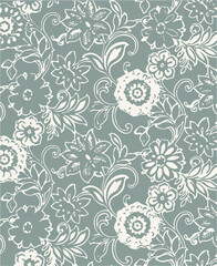 Big flowers pattern, upscale floral pattern. graphical textures floral, trendy colors pattern , flowers background with leaves. vector illustration.
