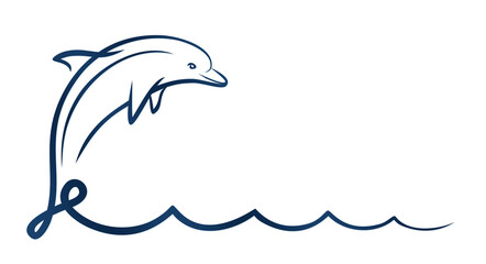 A dolphin in jump with sea wave. © designer_an