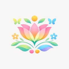 Fototapeta premium Colorful floral abstract design