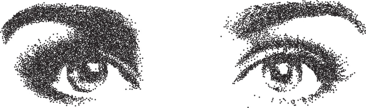 Eye y2k retro stipple art iris brutalist halftone vector png transparent, vision 2000s photocopy effect tattoo aesthetic