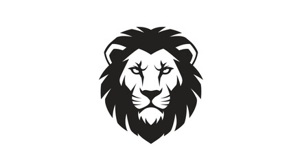Lion head icon on white background