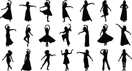 Set of Male Basketball Player Silhouettes Featuring Professional Action Poses Including Dribbling Jumping and Shooting Isolated on White Background Vector © Ahahila