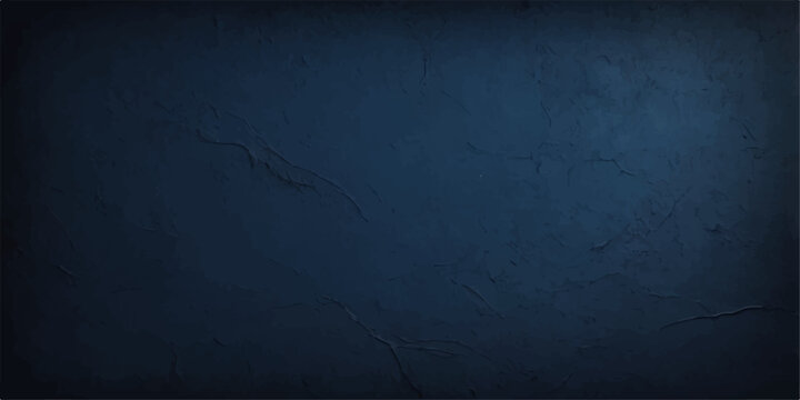 An old vintage dark blue grunge background with a rough stone texture and dirty concrete surface pattern for an aged backdrop design