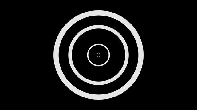 Animated white glowing circular ripple or shockwave effect on a alpha channel background. 4K abstract motion graphic for VFX, transitions, and overlays