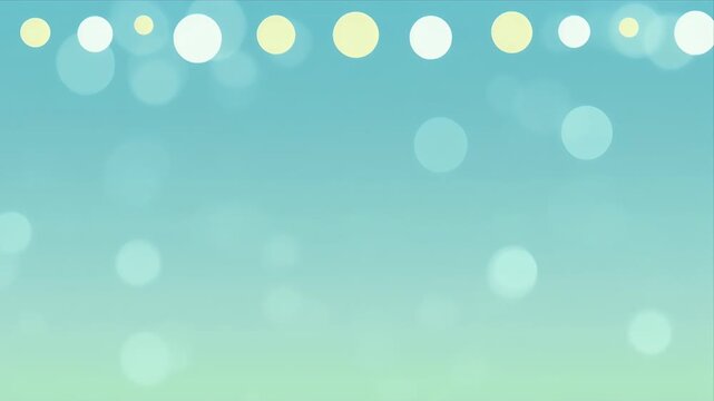 Soft blue background with white and yellow bokeh lights