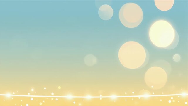 Vibrant sunset background with bokeh lights and sparkling particles