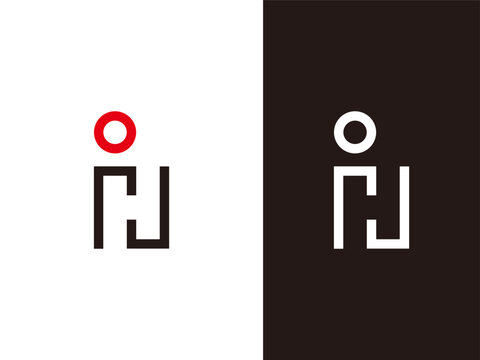 Modern Letter IH Logo Design  Minimalist Branding Symbol