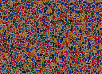 3D rendering of abstract geometric ceramic tile pattern background