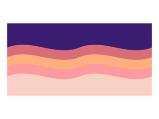 Fototapeta premium Layered gradient background with pink orange and dark blue waves