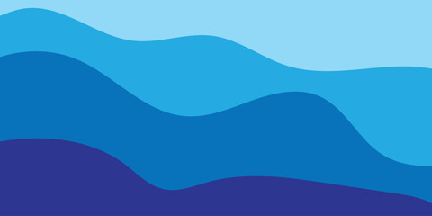 Fototapeta premium abstract creative blue wave background design.