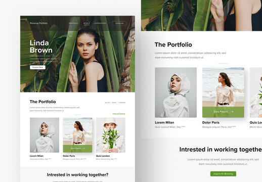 Personal Portfolio Website Page Layout