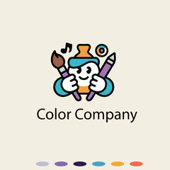 Obraz premium Color brand company logo design