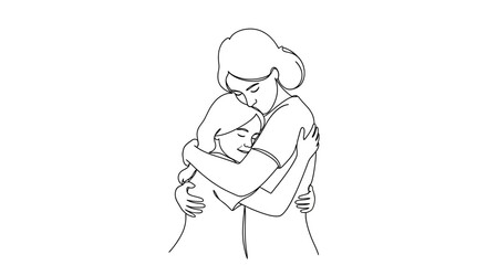Obraz premium Mother Holding Baby in Her Arms.