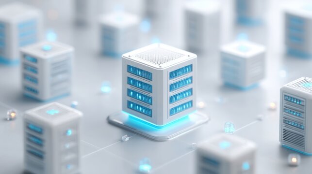 Modern database technology concept illustrating digital information systems