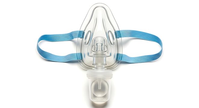 Medical Oxygen Mask for Respiratory Support and Treatment.