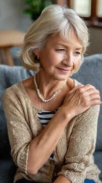 Serene Reflection of Wisdom: A portrait of a woman of age, radiates a quiet dignity. The image captures the wisdom and grace accumulated through a lifetime. 