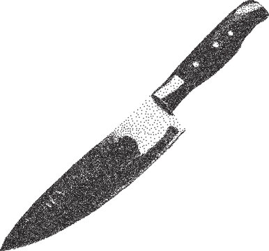 Dagger retro y2k stipple design sword halftone brutalist urban vector png with clear background, knife 2000s photocopy grunge tattoo gen z effect