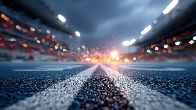 Competitive finish line concept illustrating determination, goal, and final push