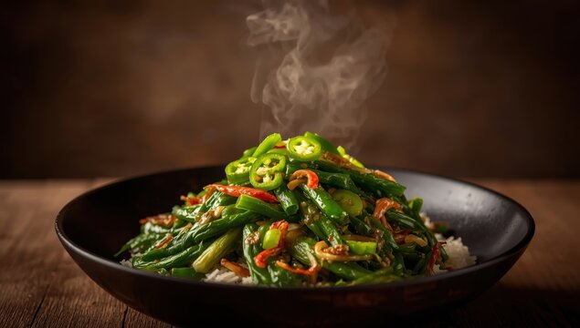 Kangkong stir fry or adobo is a common dish in Filipino cuisine
