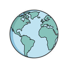 Minimalist Blue and Grey Globe Map Icon