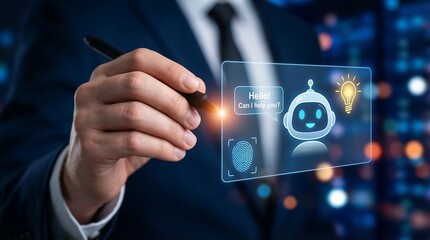 AI Chatbot Customer Assistant Concept for Business Digital Service