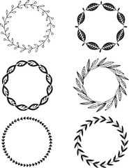 Obraz premium black and white laurel wreath