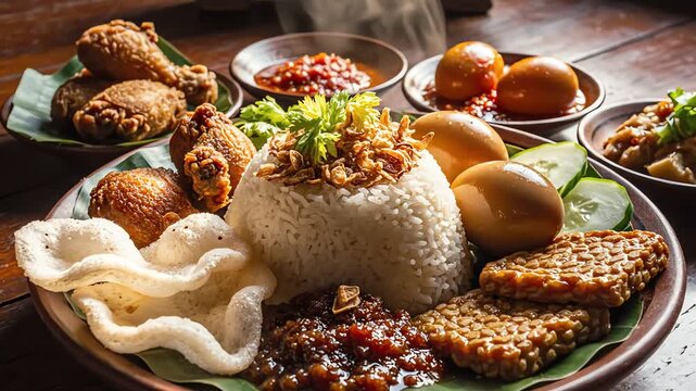 Assorted dishes displayed on a table offering a variety of culinary delights