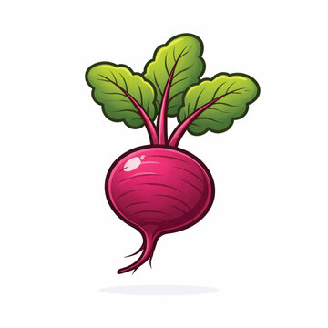 beatroot icon white background.