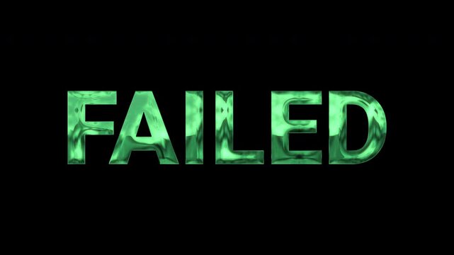 text failed Green effect animation