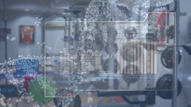 Animation of medical data processing over gym