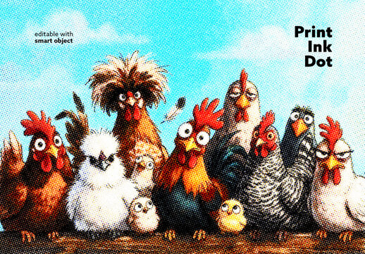 Print Ink Dot Effect