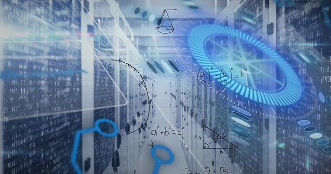 The video depicts a network of internet service providers or data processing centers